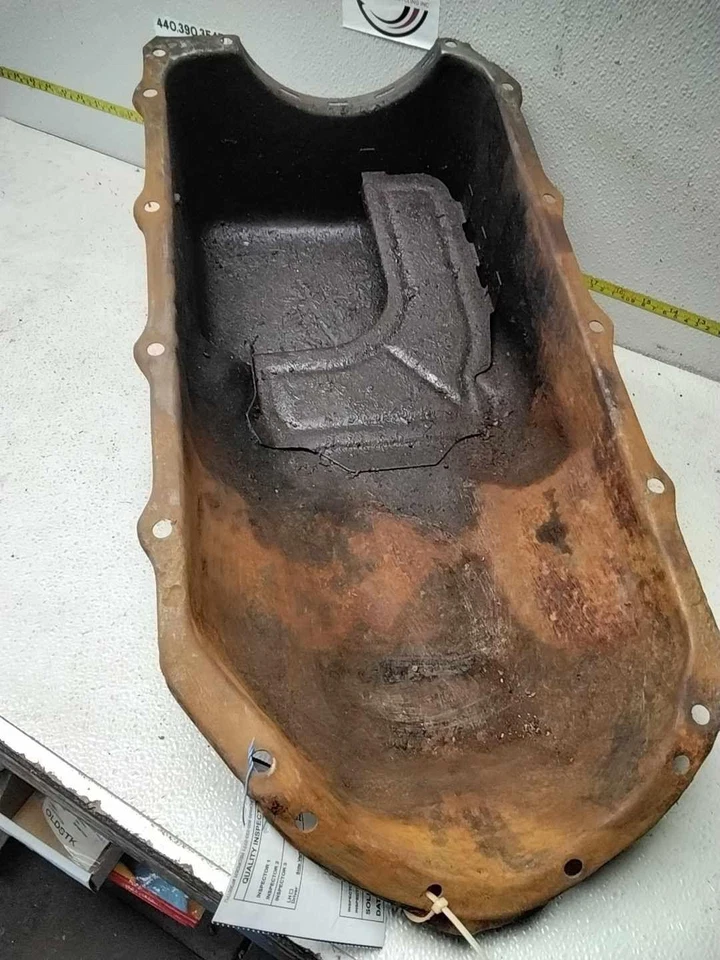 Pontiac GTO 400 1965 1966 1967 1968 1969 1970 1971 cárter de aceite deflector Foto 2 de 2