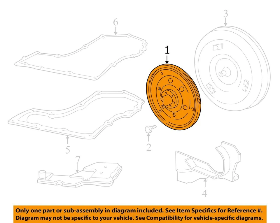 Маховик/гибкая пластина автоматическая коробка передач 4-134 подходит для 82-02 CAVALIER 687060 - Изображение 3 из 4