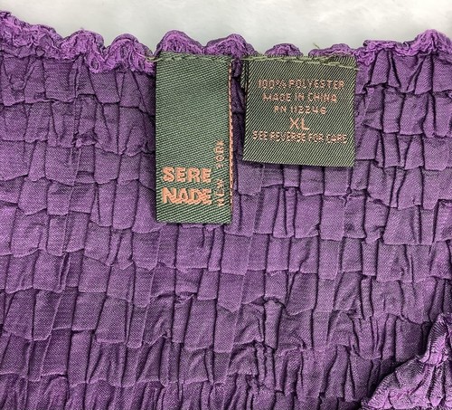 Sere Nade Top Womens XL Purple Tank Crinkle Stretch TMH250409/TB4 - Picture 3 of 6