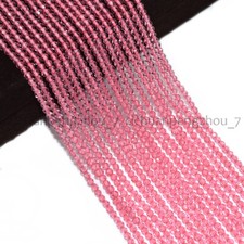 Wholesale 10 Strands 3mm Faceted Pink Spinel Round Gemstone Loose Beads 15''
