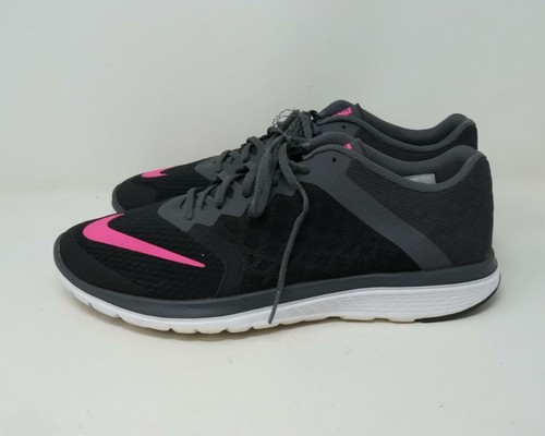 Nike FS Lite Run 3 Running Sneakers Black/Gray/Pink Women's US 12 - Picture 4 of 12