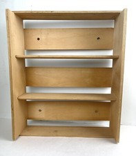 Napa Valley Wood Compact Disc Storage Rack Wall Hanging Shelf Crate 16.5 Hx14 W
