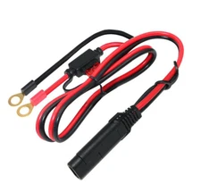 14AWG SAE to O Ring Connection Cable Adapter Extension Cord For Car  0.6M 12-24V
