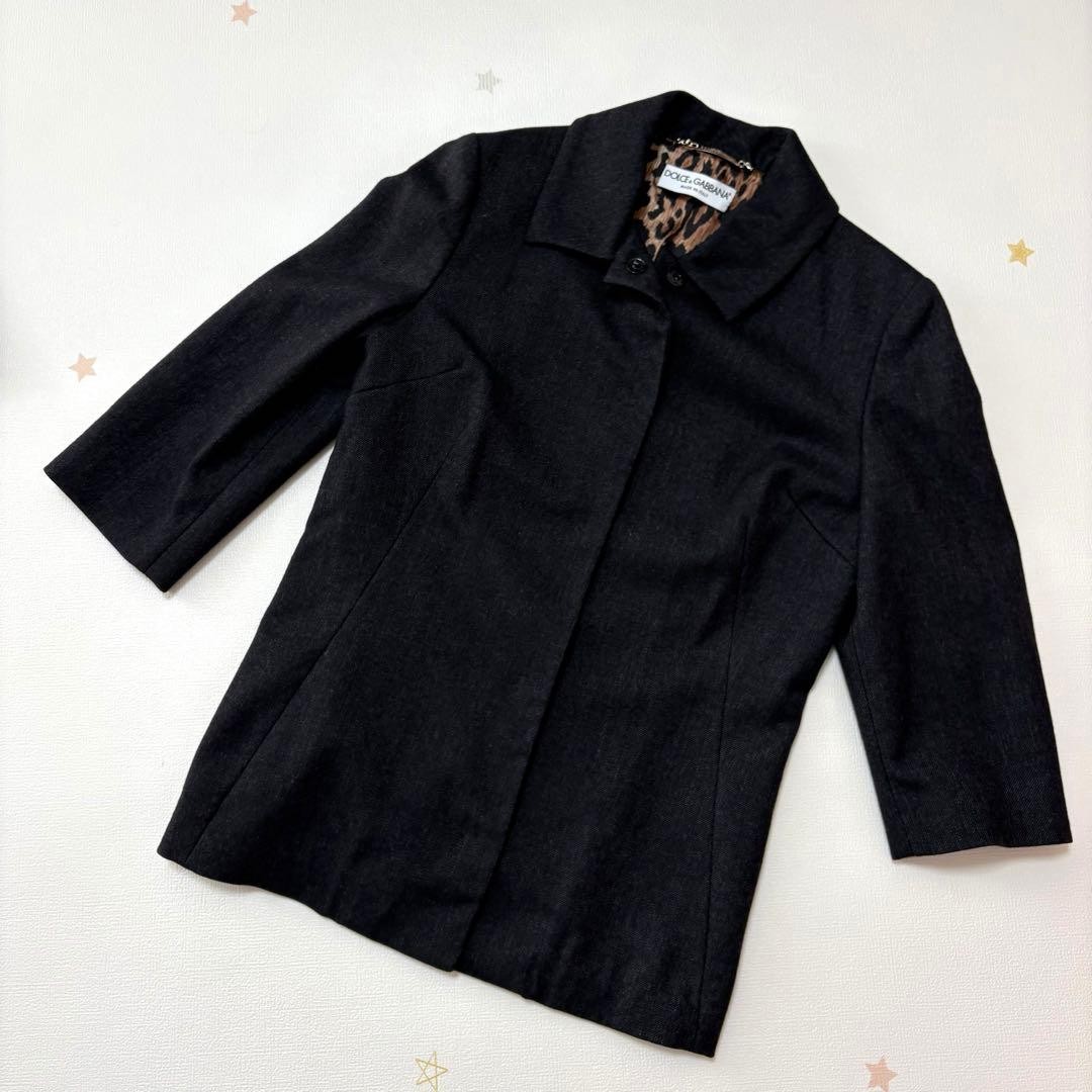 Lined Leopard Dolce Gabbana Setup Jacket Pants 38 - image 3