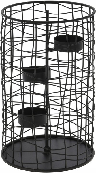 Durchbrochener KerzenstäNder Aus Metall, Schwarz, 25 Cm-image
