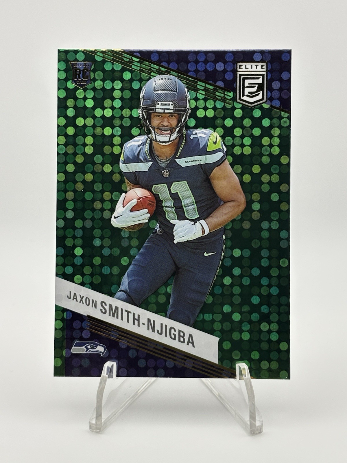 2023 Panini Donruss Elite - #151 Jaxon Smith-Njigba - Rookie Green Disco (RC)