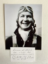 Zdjęcie portretowe + podpis II WŚ USAAF Ace P38 Pilot Darrell Welch