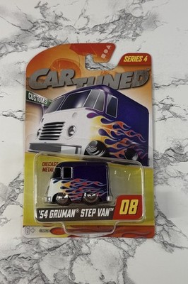 CAR TUNED '54 GRUMAN STEP VAN WALGREENS EXCLUSIVE PURPLE WITH FLAMES NEW