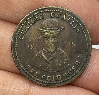 CHARLIE CHAPLIN THE GOLD RUSH EMPRESS PICTURE HOUSE URMSTON THEATER TOKEN