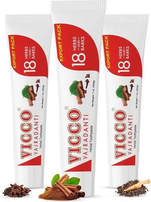 #ad Vicco Vajradanti Toothpaste 3 Pack 7oz Fluoride Free Ayurvedic Herbal Vegan $19.99