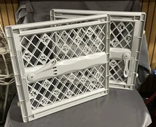 2 Piece MYPET North States Paws Portable Pet Gate  Fieldstone 26-40"