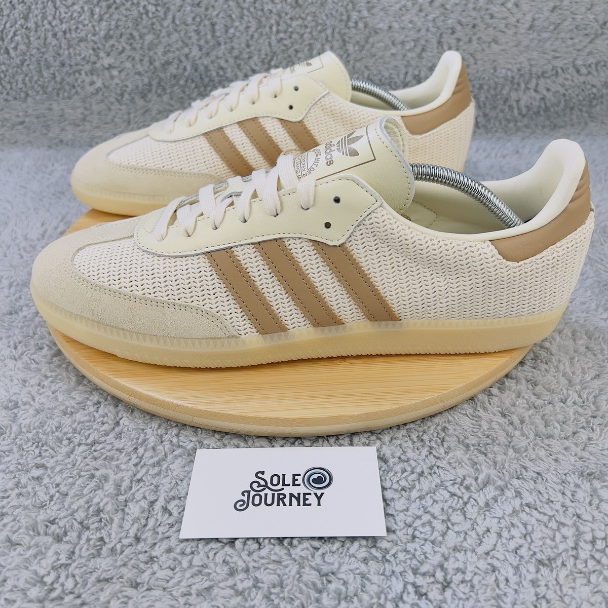 Adidas Samba Shoes Mens 13 Cream White Brown Gum OG Mesh