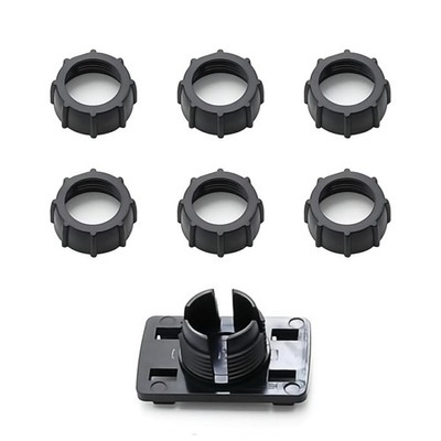YAFIYGI 6 Pack Car Phone Mount Replacement Parts Tightening Nut 17mm, Black 