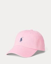Polo Ralph Lauren Cotton Chino Baseball Cap Pink/Blue, Adjustable
