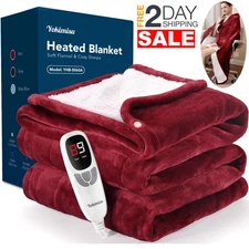 Cobijas Calientes Electrica 50x60 Roja Para Invierno El Frio Cama Sofa En Oferta