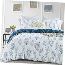 Cotton Duvet Cover Queen - 100 Cotton Queen 90" 90" Deep Water/Botanical