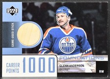 2002-03 Upper Deck Foundations 1000 Point Club Glenn Anderson AN Stick 8500