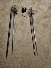 Pair of 44" Swept Hilt Italin Rapiers With Scabbards & Frog