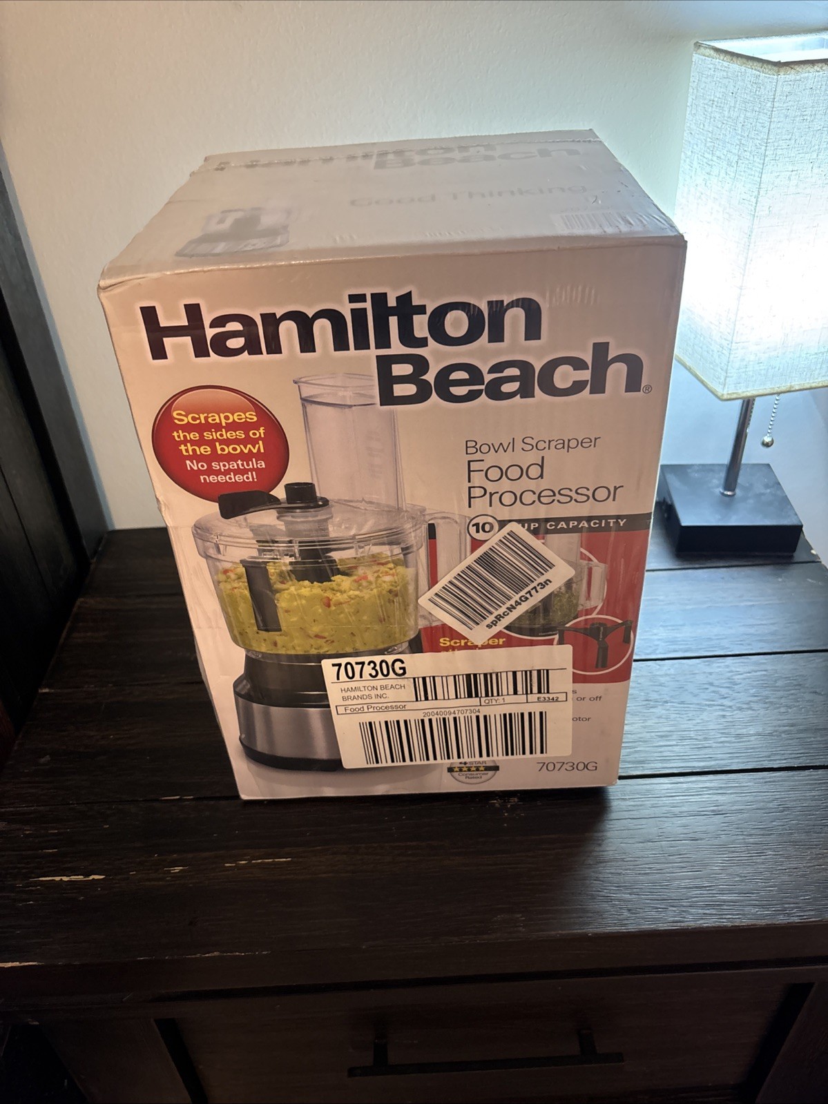 Hamilton Beach 10-Cup Food Processor w/ Bowl Scraper 450W 2-Speed + Pulse NEW