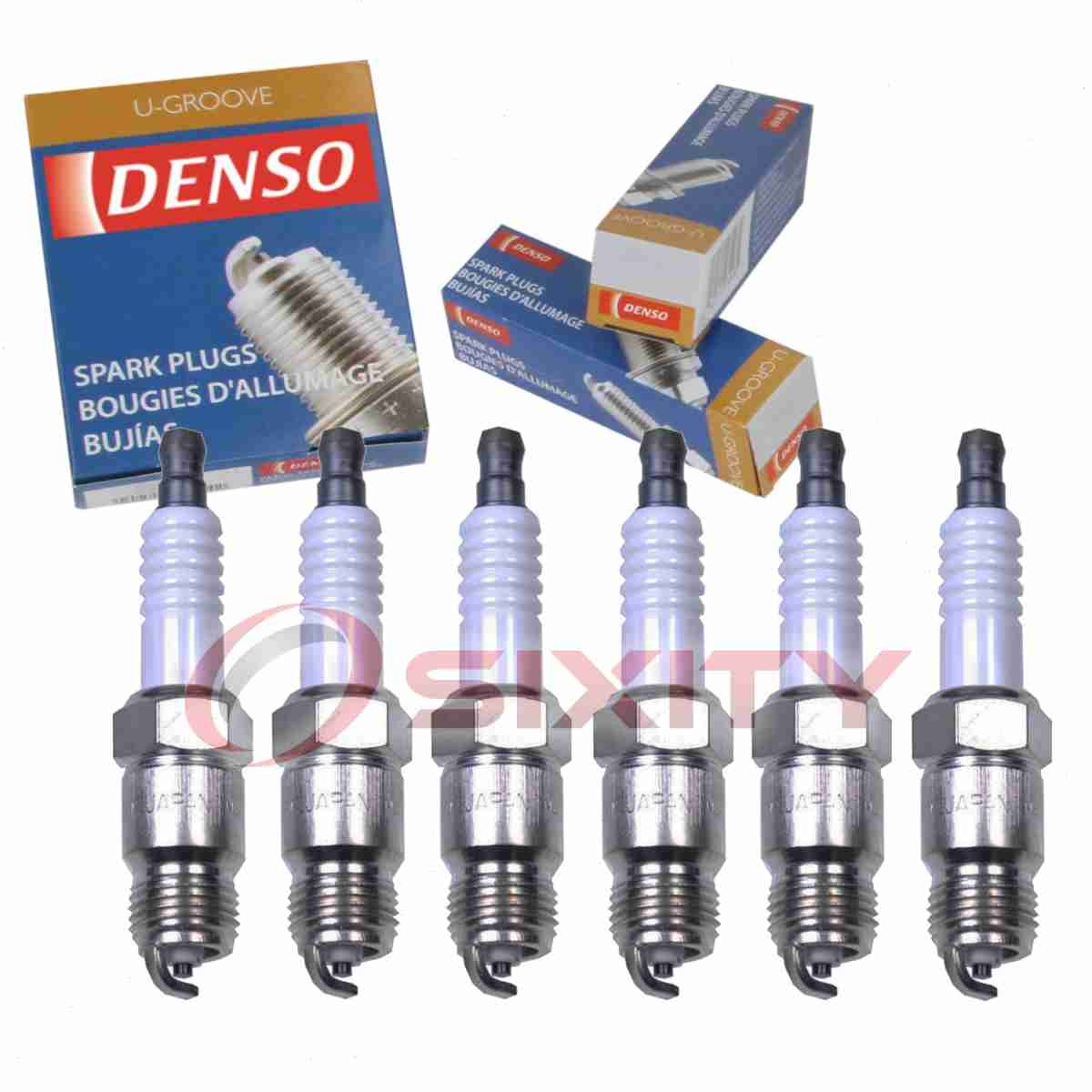 6 pc Denso Standard U-Groove Spark Plugs for 1980-1984 Oldsmobile Omega 2.8L wp