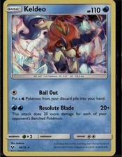 Keldeo Holo Rare Shining Legends 26/73 Water Pokemon Card
