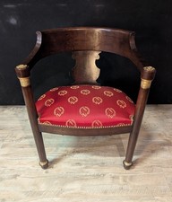Fauteuil de bureau style Empire, fin XIXe / début XXe siècle.