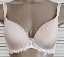 Wacoal 853256 T-Shirt Underwire Beige Bra w Lace Accents 30DDD