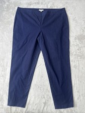 Eileen Fisher Pull on Pants Navy Blue XL Organic Cotton