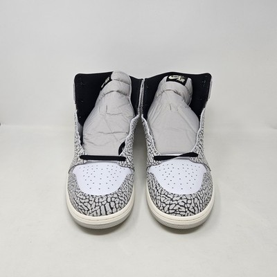 Size 16 - Air Jordan 1 Retro OG High White Cement for sale online