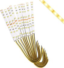 10 PCS 100mm Yellow LED Strip Lights 12-18V Flexible Self-Adhesive