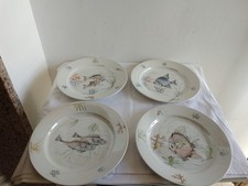Piatti R.Ginori S. Cristoforo Pesci Set×4 Piatti Piani, vintage