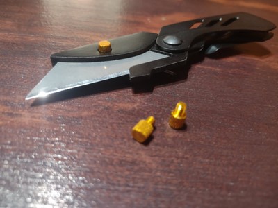 Orange Thumb Stud for Gerber-EAB Utility Knife. Thumb Stud Only  