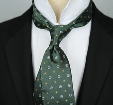 New Classic Polka Dot Green JACQUARD WOVEN 100 Silk Men's Necktie Tie