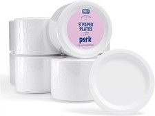 9 Inch Paper Plates 1000 Count Bulk White Disposable Uncoated Plates Dinner