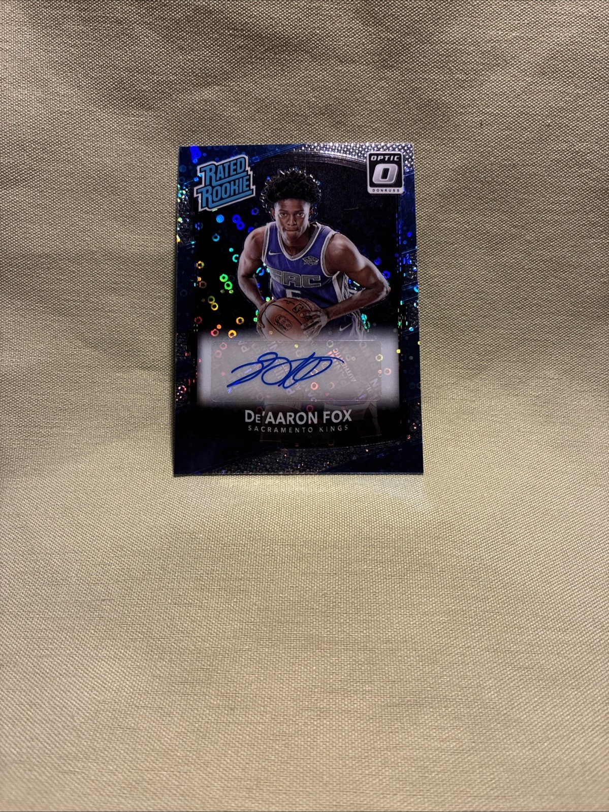 2017-18 Donruss Optic #196 De’Aaron Fox Rated Rookie Fast Break Disco Auto SSP🔥
