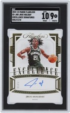 Jrue Holiday Bucks Signed 2022-23 Panini Flawless #ES-JHD #5/10 SGC 9/10 Card
