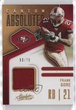 2021 Panini Absolute Canton Absolutes Gold 53/75 Frank Gore #CA2 11nu