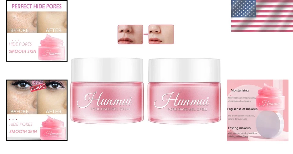 Paquete de 2 crema retráctil de poros e imprimación facial hidratante para un acabado de maquillaje impecable Foto 2 de 4