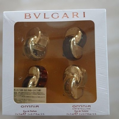 Bvlgari Omnia Miniature Set 4 pieces 5 mL each perfume fragrance w/BOX Sealed