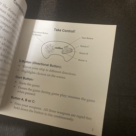 Sol-Feace - Instruction Booklet (Sega CD) INSTRUCTION MANUAL ONLY!! Nice!