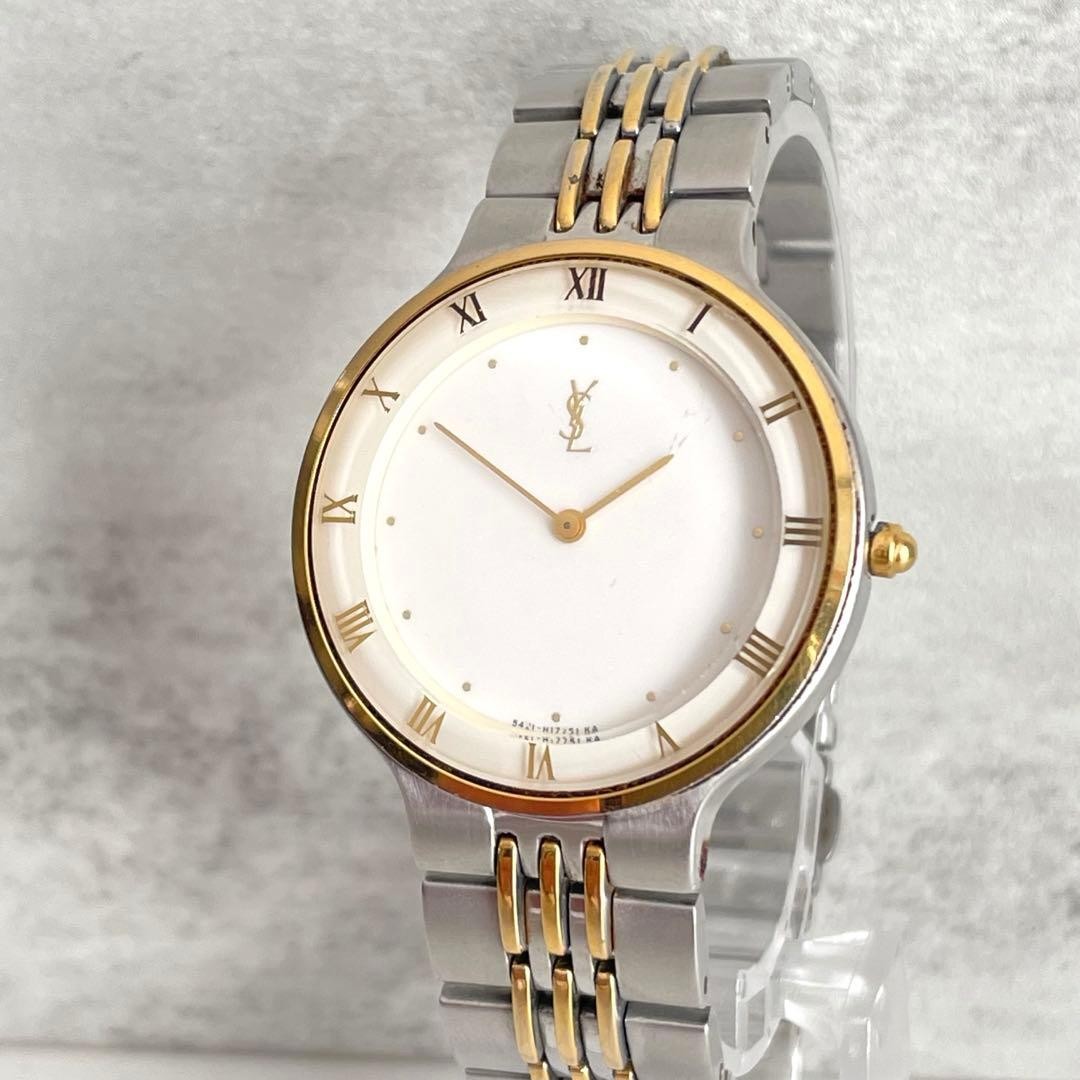 YSL Yves Saint Laurent gold index gold needle boys watch Yves,17409