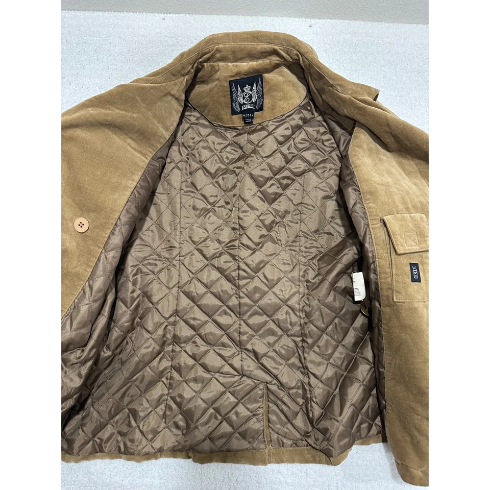 Chaqueta gabardina vintage Esprit de pana con cinturón doble botonadura XL Foto 4 de 4