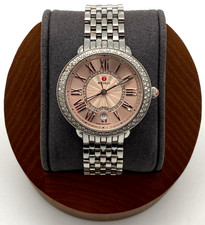 Michele MW21B01A1115 Serein Diamond Bezel  Pink Diamond Dial Ladies Watch 36mm