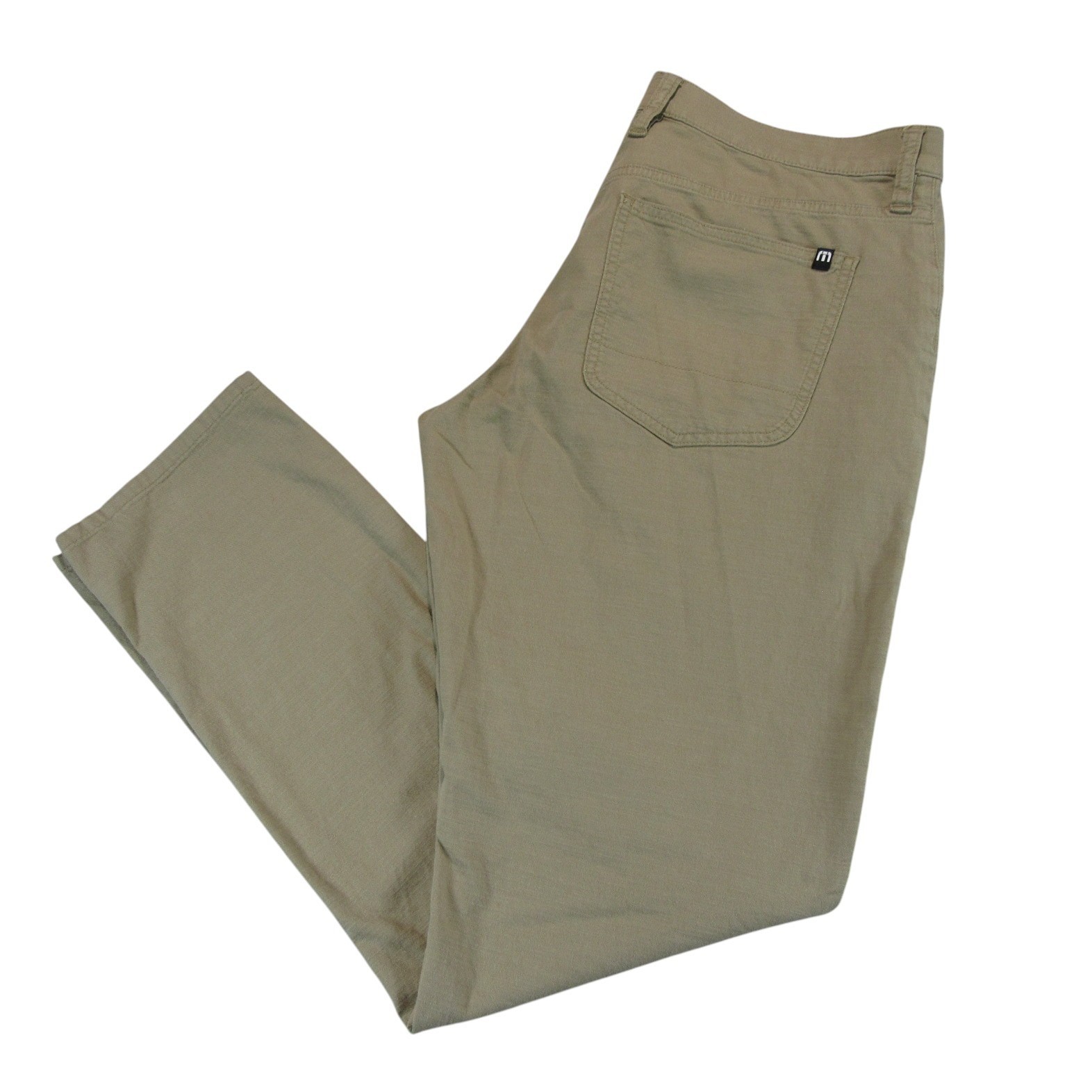 Travis Mathew Mens Golf Pants 32 x 34 Khaki Tan Stretch Cotton 5 Pocket Chino