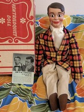 Working DANNY O'DAY - 30" Ventriloquist Dummy - Juro 1960s w/Box, Tag & Guide