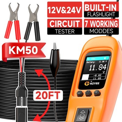 KZYEE KM50 Car Truck PowerScan Automotive Electrical Tester Circuit Tester 20FT