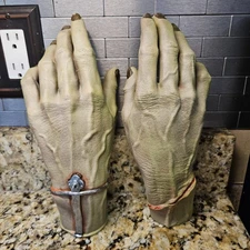 Pair Frankenstein Monster resin hands lifesized