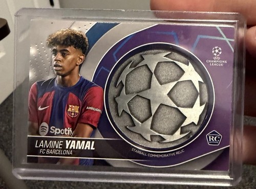 2024 Topps Lamine Yamal UEFA Commemorative Starball Relic Card Rookie SC-LY