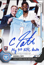 Carnell Tate 2026 NFL TOPPS NOW Draft #4 Signed RP Poster Tennessee Titans Draft