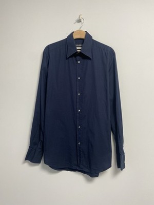 Dolce & Gabbana Button Up T-Shirt Luxury Size 17/43 Blue